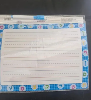 לוח מחיק שורות + טוש <BR> A4