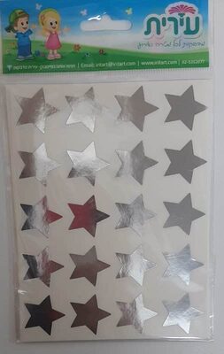 מדבקות כסף/זהב 4 בשורה<BR>בחר צבע<BR>10 דף