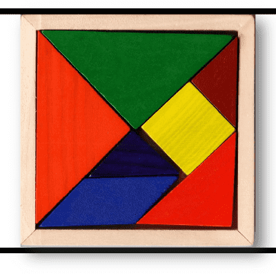 טנגרם עץ 10X10 ס"מ