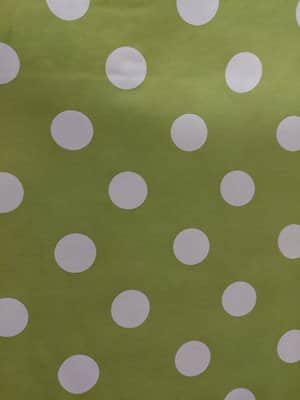 שעוונית ירוק עם נקודות לבנות<BR> רוחב 140