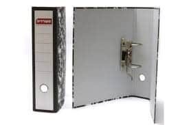 קלסר משרדי שחור לבן גב 8 קרטון