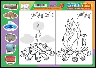 עבודת יצירה דליק/לא דליק <BR>36 יח