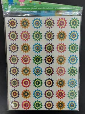 מדבקות פרח בתוך פרח<BR>25 דף