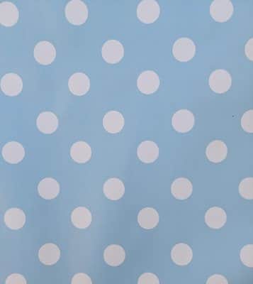 שעוונית תכלת עם נקודות לבנות <BR> רוחב 1.4