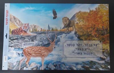 קישוט סוכה תמונה "עז כנמר" <BR>60X38