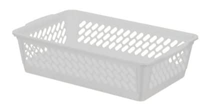 סלסלה בינונית לבנה <BR> 6.5X16X25