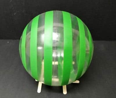 כדור פסים שקוף 25 סמ