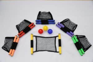 העף אותה- זוג רשתות עם כדור <BR>28X23