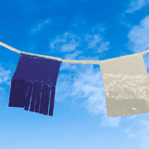 שרשרת פרנזים כחול לבן <BR> 50 מטר (80 יח)