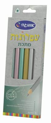 6 עפרונות עבים מטאליים/ מתכת