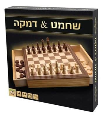 שחמט דמקה עם מגירה