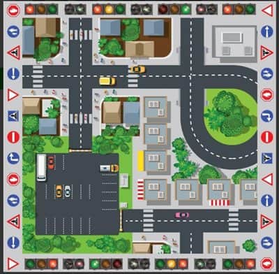 שטיח שימשונית- כבישים <BR> 150X150