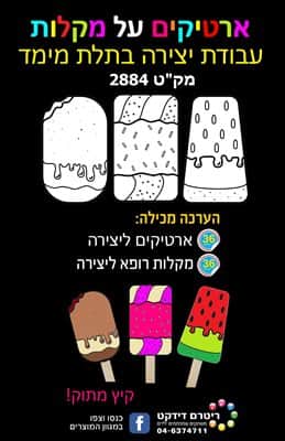 יצירה ארטיקים על מקלות בתלת מימד <BR> 36 יח
