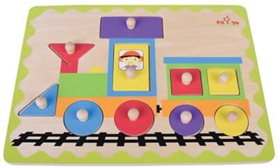 פאזל כפתור צורות גיאומטריות <BR> 8 חלקים