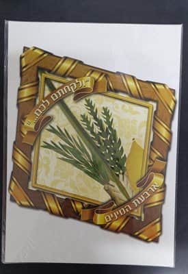 שלט לקישוט סוכה- ולקחתם לכם <BR> נשארו יחידות אחרונות