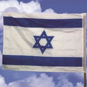 דגל ישראל לתליה מבד<BR> בחר גודל
