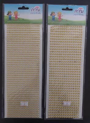 מדבקות פנינה זהב <BR> בחר כמות