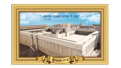 פלקט בית המקדש עמיד במים <BR> 45X68