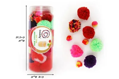 מארז פונפונים צבעוניים ליצירה