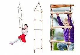 סולם חבלים 5 שלבים 2 מטר <BR> רוחב 30 סמ