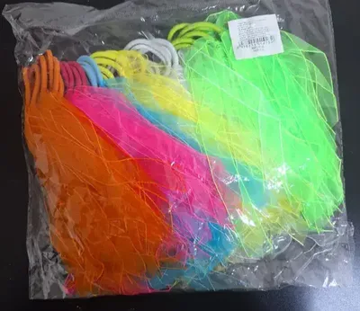 צמיד סרטים זוהרים מבד שקוף <BR> 36 יח