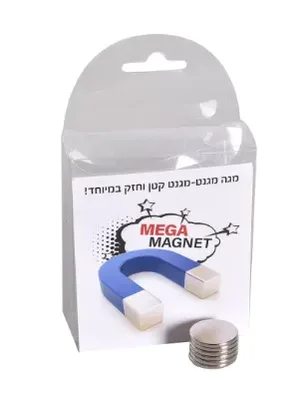 מגה מגנט חזק במיוחד 6 יח <BR> 1.5 סמ