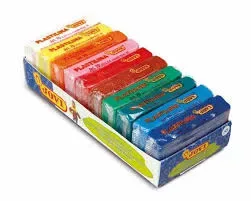 סט פלסטלינה ג'ובי 10 יח <BR> 250 גרם