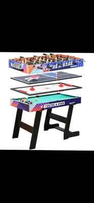 שולחן משולב- <BR> סנוקר/הוקי/ פינג פונג/ כדורגל <BR>107X53