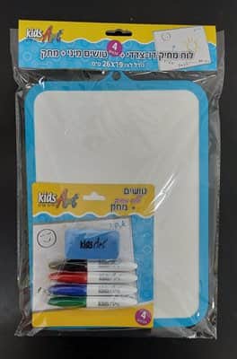 לוח מחיק דו"צ 26*19<BR> +טושים ומחק