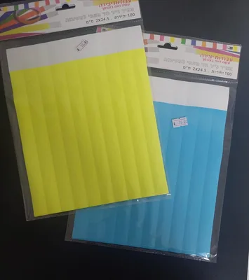 100 צמידי נייר חד פעמיים <BR> בחר צבע