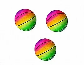 כדור פלסטי ניפוח בצבעי קשת <BR> 15 סמ