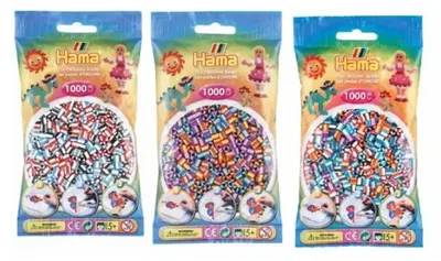 1000 חרוזי המה צבעים משולבים בשקית