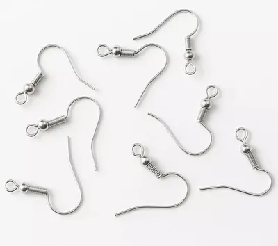 6 יח בסיס ליצירת עגילים כסף <BR> 15 מ"מ