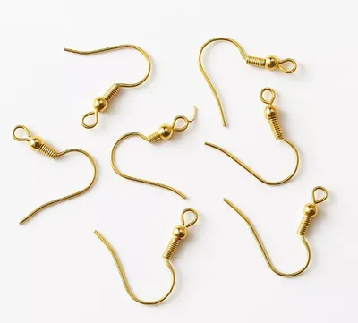 6 יח בסיס ליצירת עגילים זהב <BR> 15 מ"מ