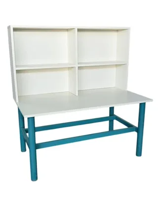 שולחן מדע וחשבון מעץ <BR>בשילוב מתכת לילדים 