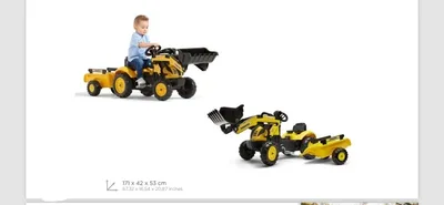 טרקטור כף+נגרר <BR> 171X42X60 ס"מ