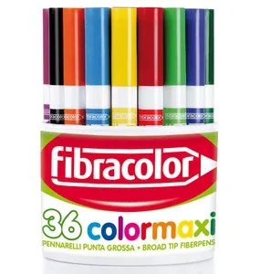 36 טושים סופר ג'מבו <BR> פיברקולור