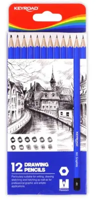 12 עפרונות שרטוט בעובי שונה