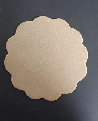 פרח מעץ ליצירה 12 עלי כותרת <BR> 14.5X0.5 סמ