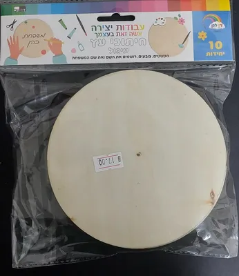 10 חיתוכי עץ עיגול 13 סמ <BR> עובי 2 ממ