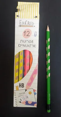 12 עפרונות אורגונומיים אחיזה נוחה