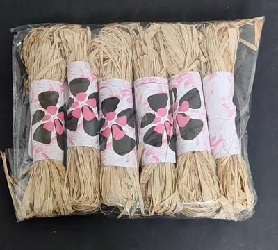 רפיה טבעית 6 יח