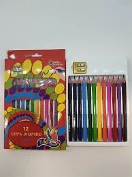 עפרונות ג'מבו תוכי 12 יח+מחדד <BR> מבצע 5 ב-60