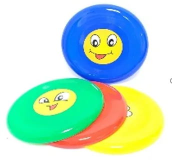 צלחת מעופפת צבעוני סמיילי <BR> 22 סמ