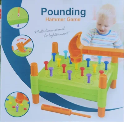 משחק מסמרים פלסטיק ל4 ילדים