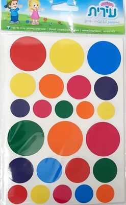 מדבקות עיגולים צבעוניים 3 גדלים