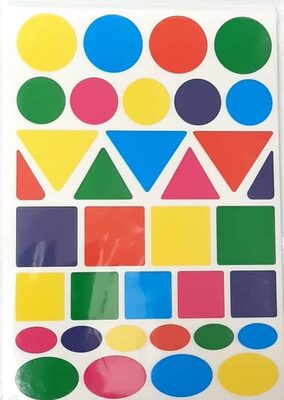 מדבקות 4 צורות צבעוני