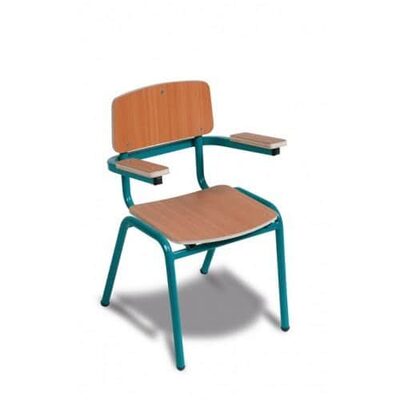 כיסא מתכת עם ידיות