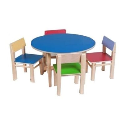 שולחן עגול קוטר 80 עץ