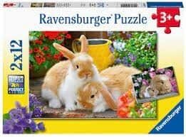 פאזל 2X12 חל' ארנבונים ואוגרים